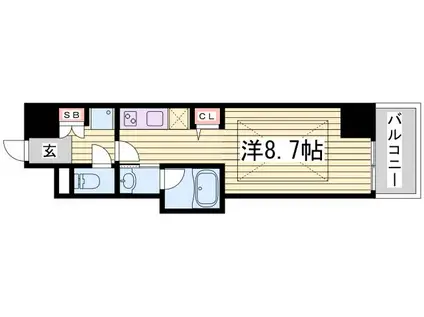 シャーメゾン 神戸(ワンルーム/3階)の間取り写真