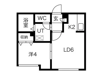 プルミエ手稲(1LDK/3階)の間取り写真