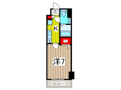 アルファコート西川口26(1K/8階)の間取り写真