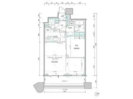 パークタワー勝どきサウス(2LDK/4階)の間取り写真