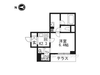 ミラージュ清水(1K/1階)の間取り写真