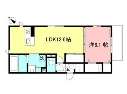 アーバンガーデン相模大野(1LDK/3階)の間取り写真