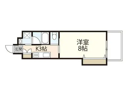 L S東荒神(1K/6階)の間取り写真