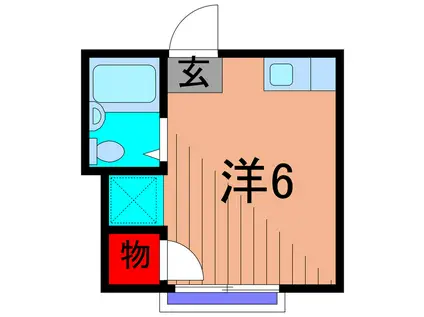 シャンツェ亀有(ワンルーム/2階)の間取り写真