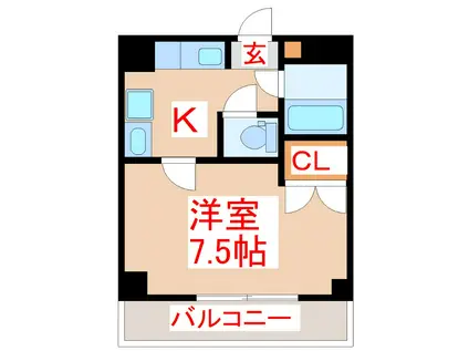 エコスペース清水(1K/4階)の間取り写真