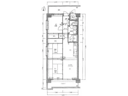 ハウベスト春日(3LDK/6階)の間取り写真