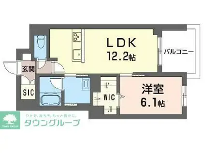 センターレジデンス グランデ(1LDK/2階)の間取り写真