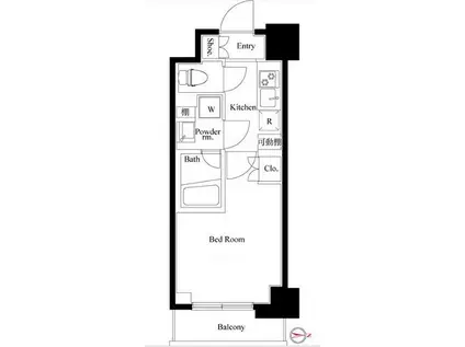 ハーモニーレジデンス武蔵小杉002(1K/6階)の間取り写真