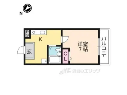 ピュアドミトリーシミズ(1K/2階)の間取り写真