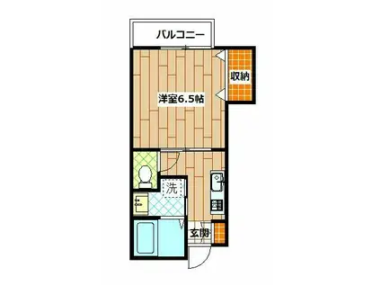 サンコートツー(1K/1階)の間取り写真