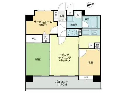 ライオンズマンション府中朝日町(2SLDK/2階)の間取り写真