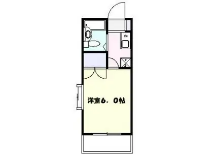 日吉第一キューエスハイム(1K/3階)の間取り写真