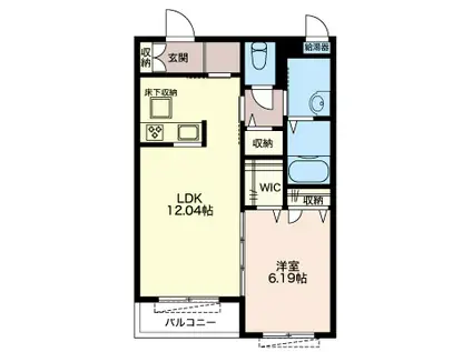 レクレドール阿佐谷(1LDK/2階)の間取り写真