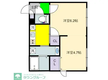 BRANCHE上前津(1K/4階)の間取り写真