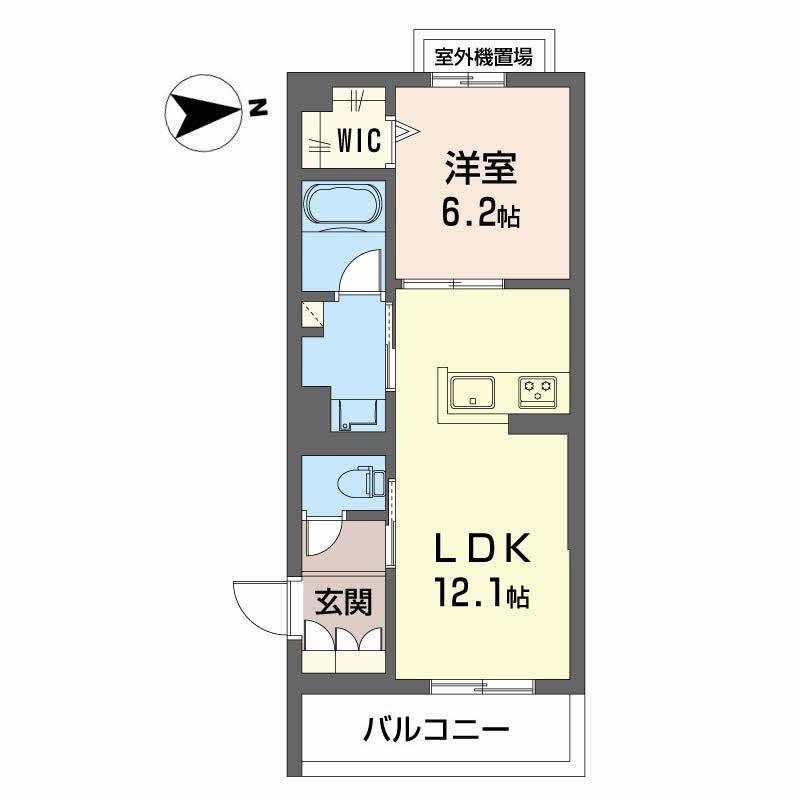 シャーメゾンエラブル 梅田北(1LDK/2階)の間取り写真