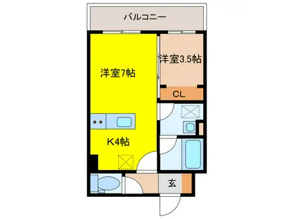 LIFE LINE 38(1LDK/1階)の間取り写真