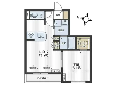 SAMSARA YAMAZAKI(1LDK/2階)の間取り写真