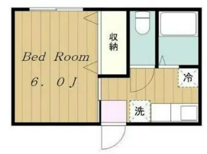 ワイアート(1K/1階)の間取り写真