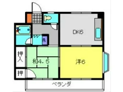 スターハイム(2DK/3階)の間取り写真