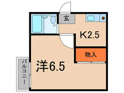 大屋ビル(1K/2階)の間取り写真