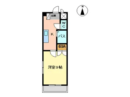 エンブレム桜(1K/2階)の間取り写真