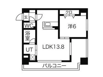 ペルテ金山(1LDK/5階)の間取り写真