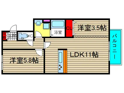 匠ハウス(2LDK/1階)の間取り写真