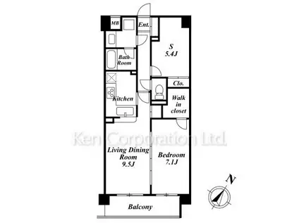プレミアノッツェ祐天寺(1SLDK/1階)の間取り写真