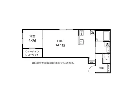 JEUESSE(1LDK/2階)の間取り写真