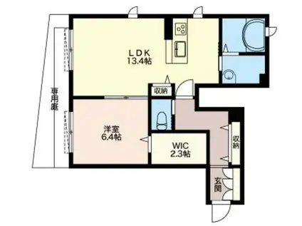 レストフォレストA(1LDK/1階)の間取り写真