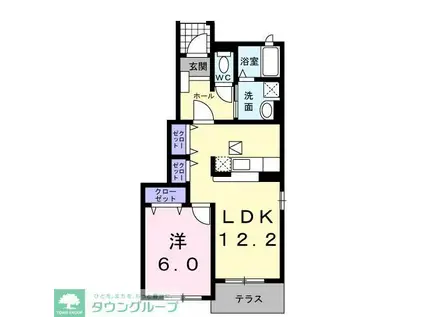 メイリリー(1LDK/1階)の間取り写真