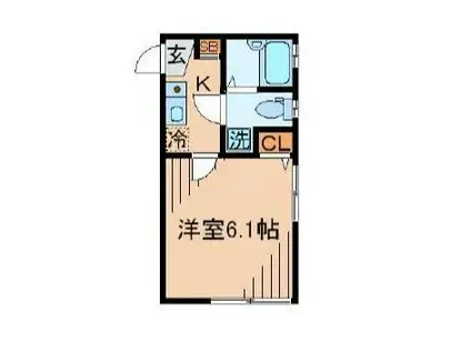 バーミープレイス方南町II(1K/1階)の間取り写真