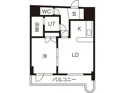 KISS INN 12(1LDK/2階)の間取り写真