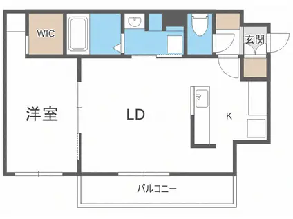 LUSSOVITA(1LDK/1階)の間取り写真