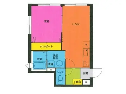 GWブリックハウス(1LDK/1階)の間取り写真