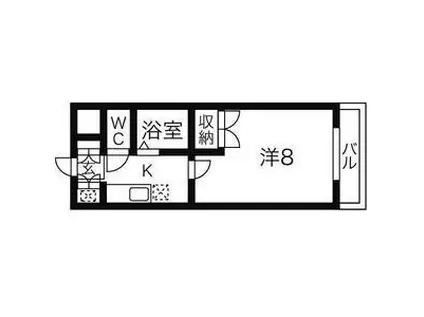 リエス小田原(1K/2階)の間取り写真