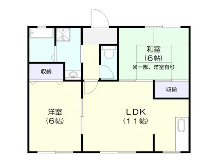エクセレント(2LDK/1階)の間取り写真
