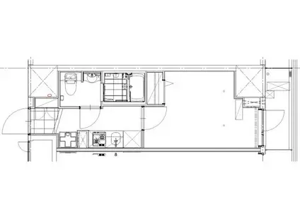 GENOVIA草加(1K/9階)の間取り写真