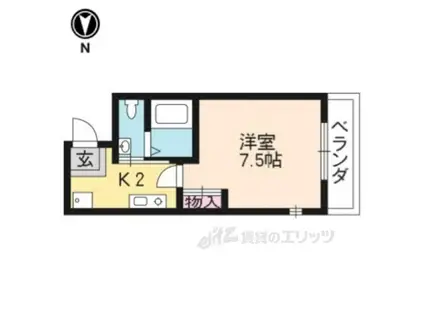 グレース白梅町(1K/1階)の間取り写真