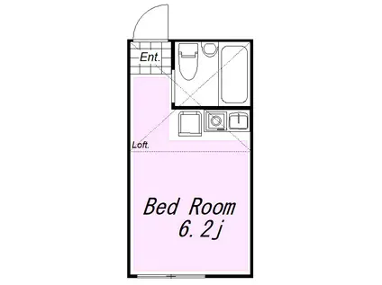 さくら小島新田(ワンルーム/2階)の間取り写真