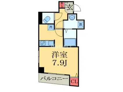 グラン・セントラル(ワンルーム/1階)の間取り写真