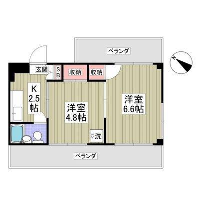 コスモマンション(2K/3階)の間取り写真