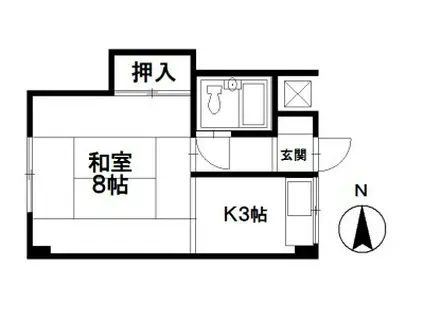 ハイツカリブ(1K/1階)の間取り写真