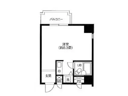 グレース千早町(ワンルーム/3階)の間取り写真