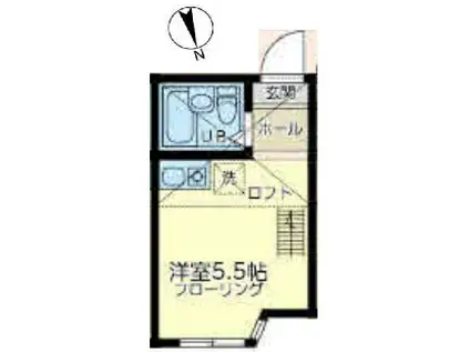 ユナイト南太田ジヴェルニー(ワンルーム/1階)の間取り写真