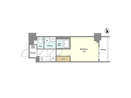 BLAU南池袋(1K/7階)の間取り写真