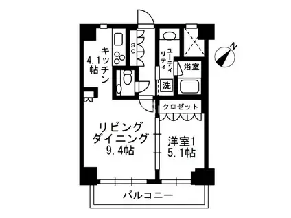 アーバンパーク代官山I・II(1LDK/3階)の間取り写真