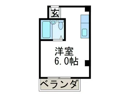 パークサイド船場(ワンルーム/4階)の間取り写真