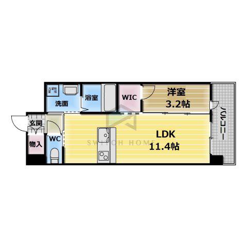 PHOENIX CLOVE TOMOI(1LDK/10階)の間取り写真