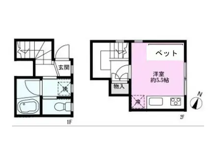 ベルウッド(ワンルーム/1階)の間取り写真